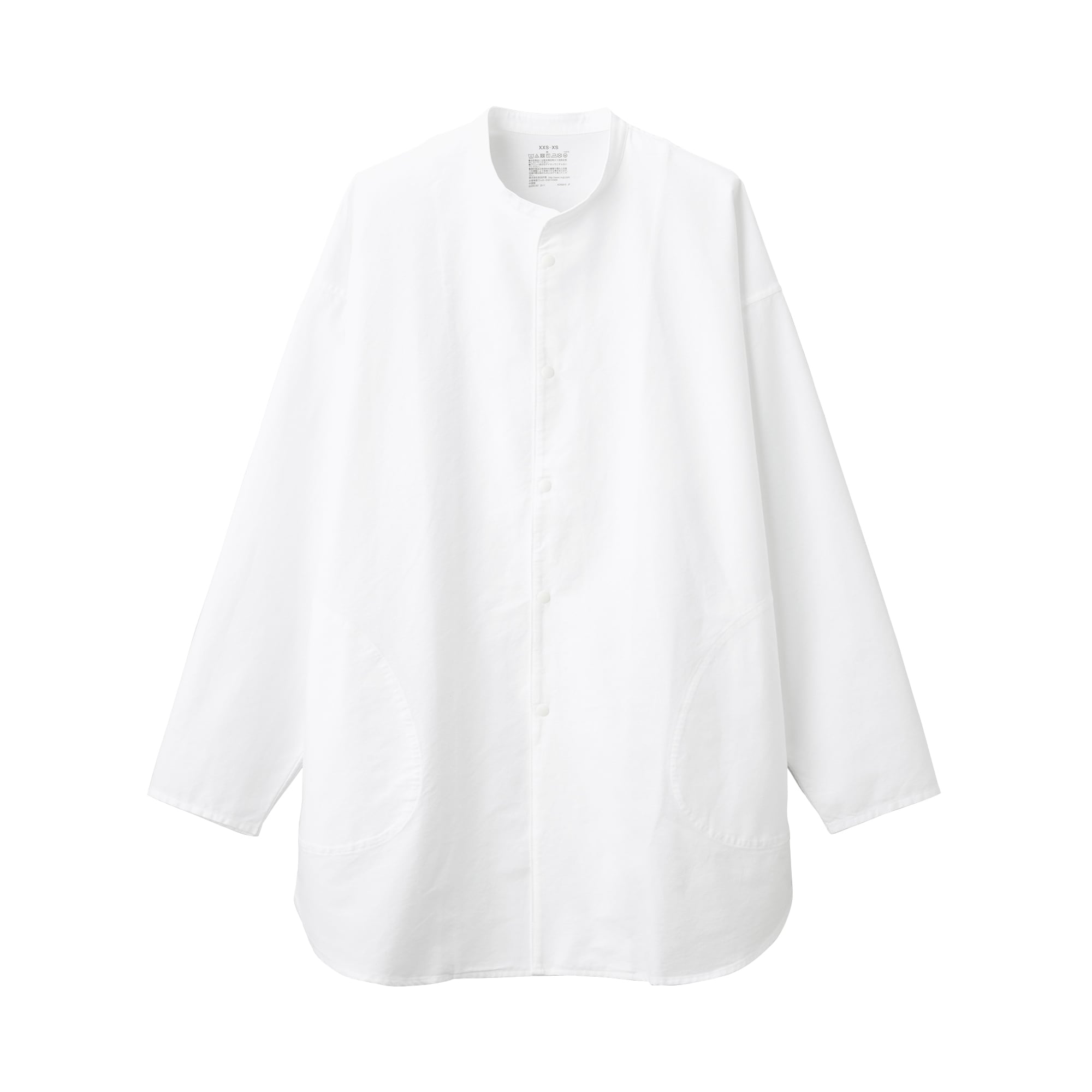 무인양품 일본 라보 워싱 루즈핏 튜닉 셔츠 XS 화이트