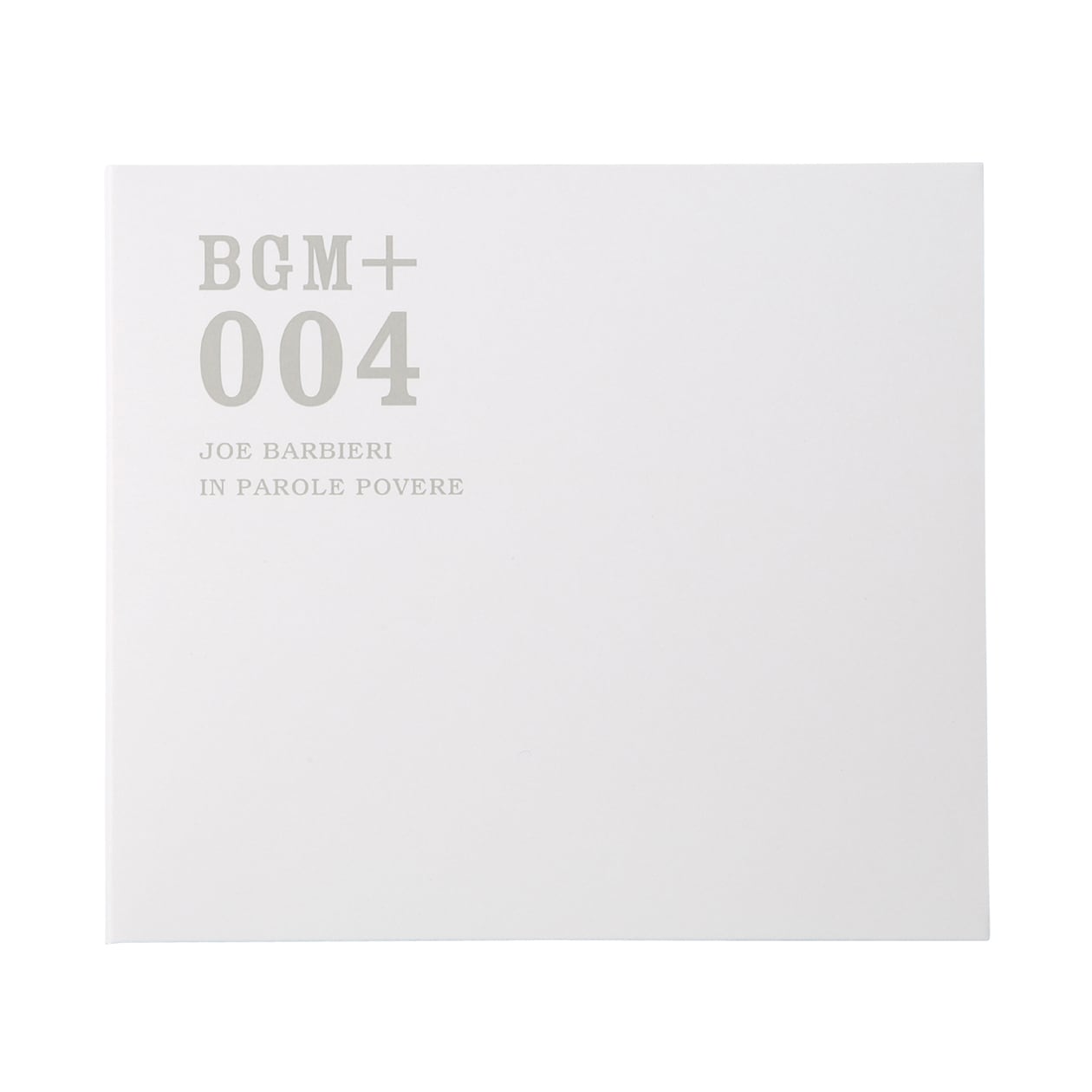 무인양품 일본 CD 음악 BGM +004 JOE BARBIERI