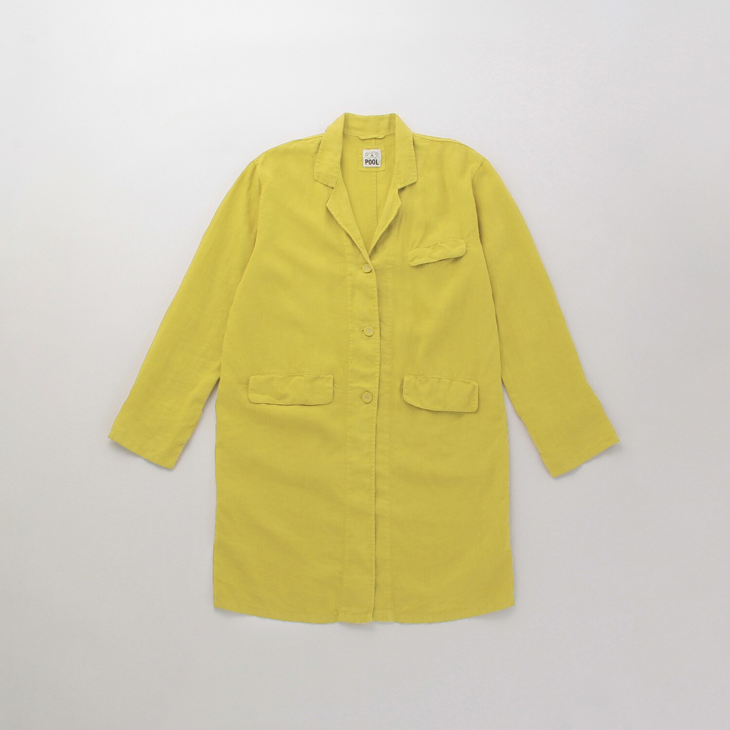 무인양품 일본 이데 IDEE 패션 트렌치 코트 유니섹스 옐로우