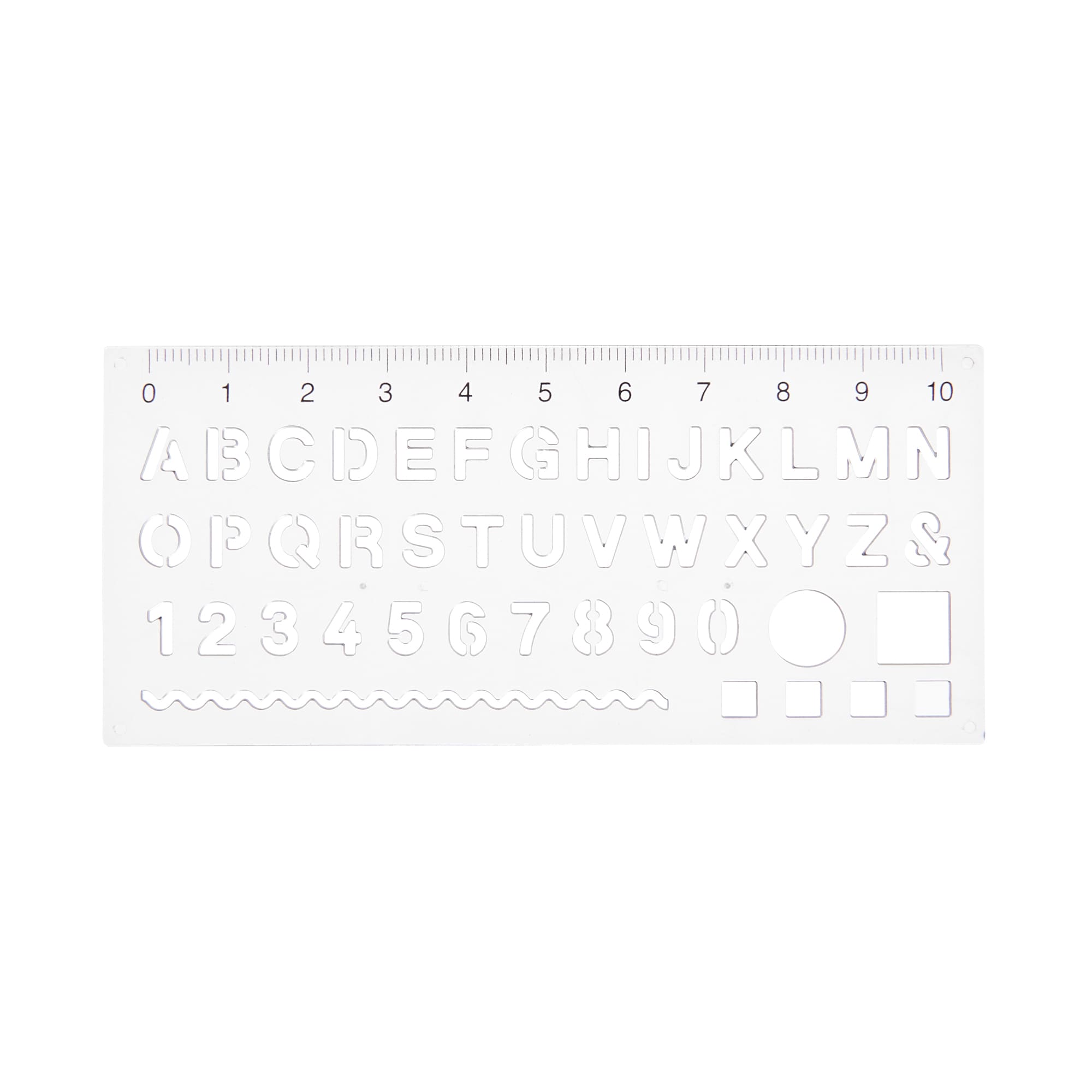 무인양품 일본 문구 학용품 자 모양자 도형자 알파벳 숫자 10cm
