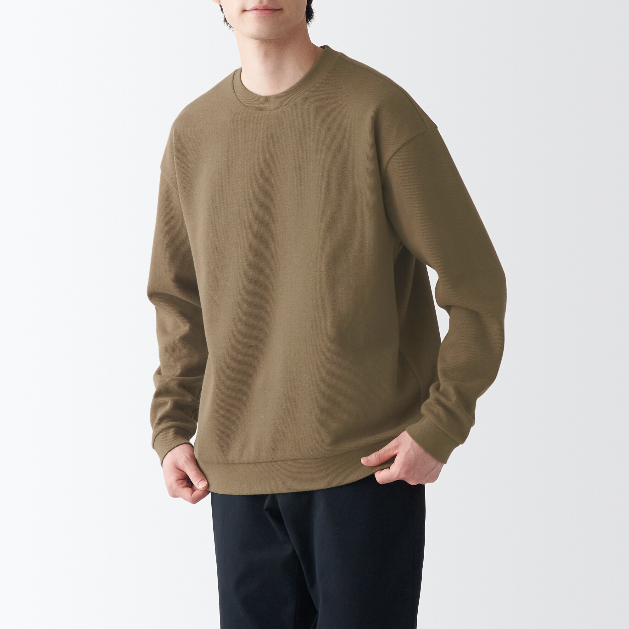 무인양품 일본 크루넥 남성 니트 스웨트 셔츠 맨투맨