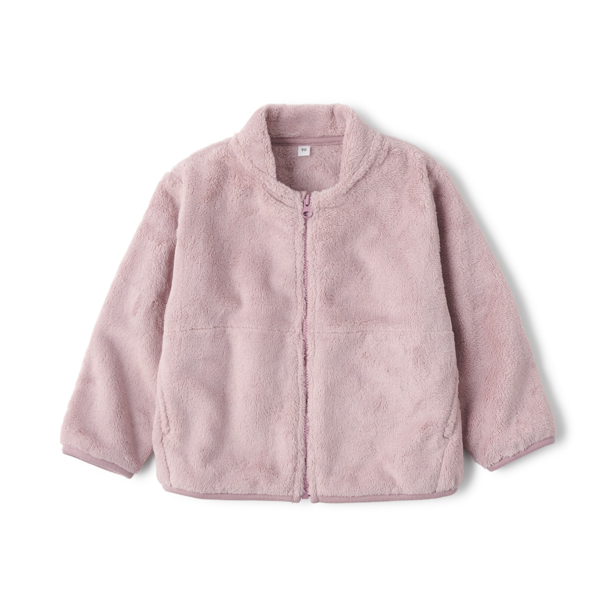 무인양품 일본 아동 후리스 집업 재킷 80 스모키 핑크