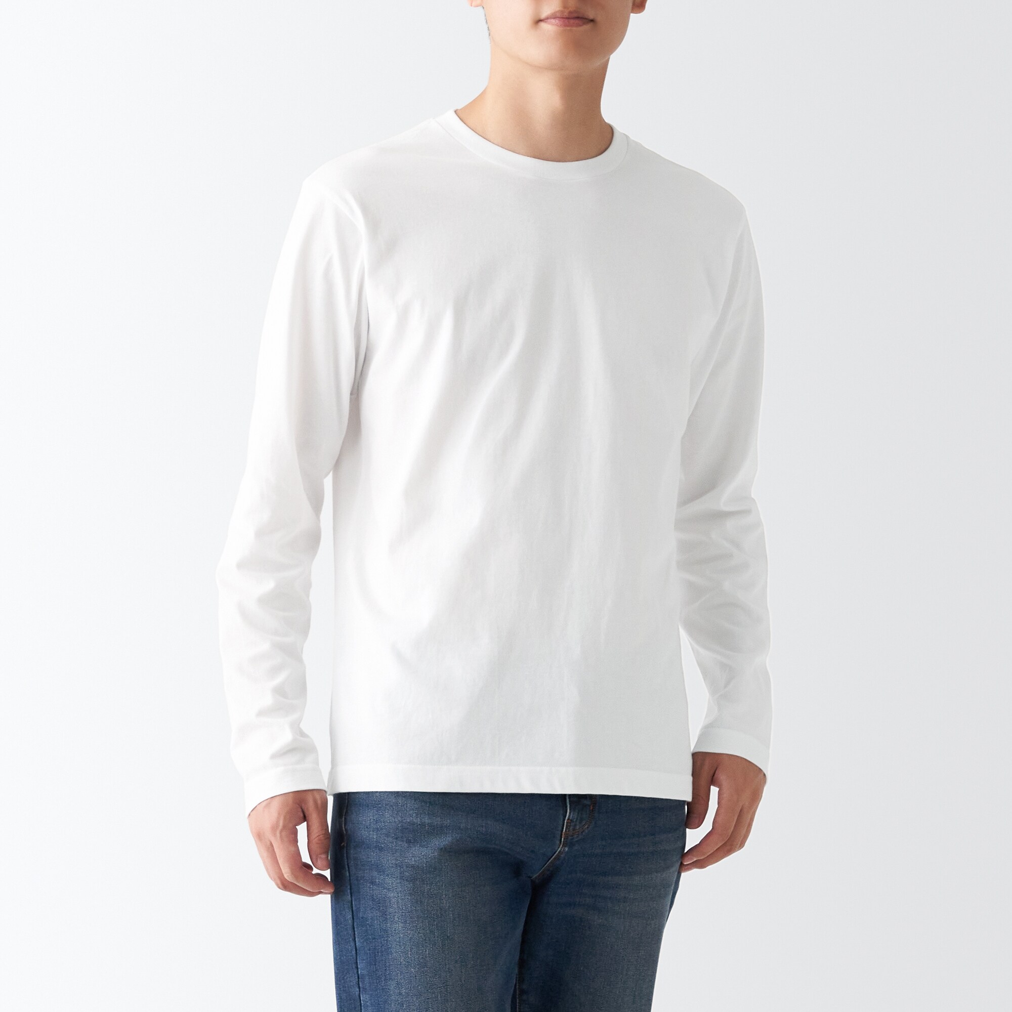 무인양품 일본 저지 크루넥 남성 스웨트 셔츠 티셔츠