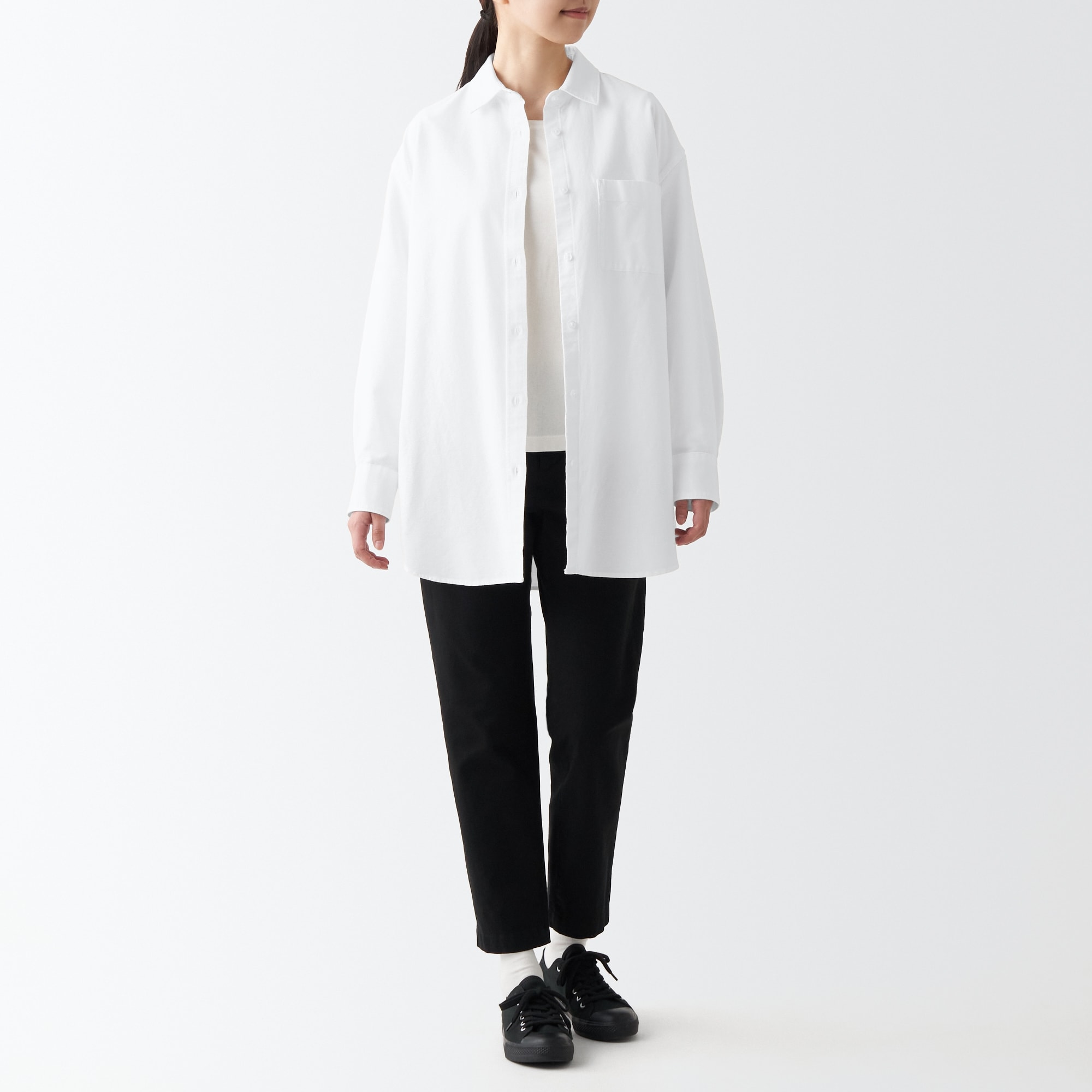 무인양품 일본 오가닉 코튼 여성 셔츠