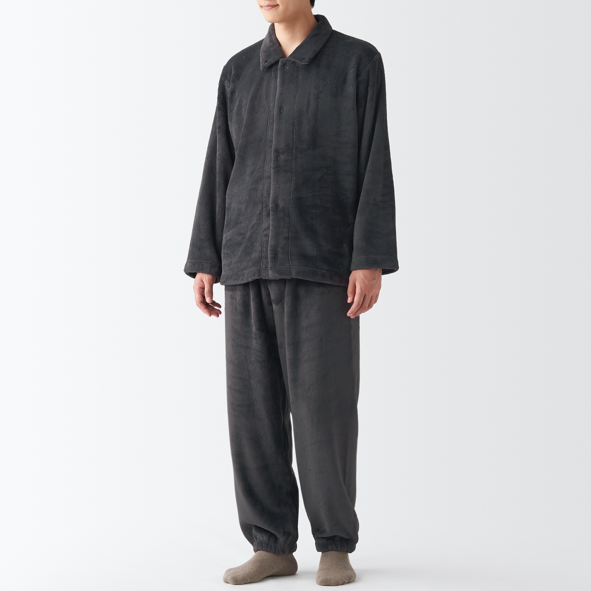 무인양품 일본 남성 리오셀 담요 파자마세트 룸웨어 M 다크그레이