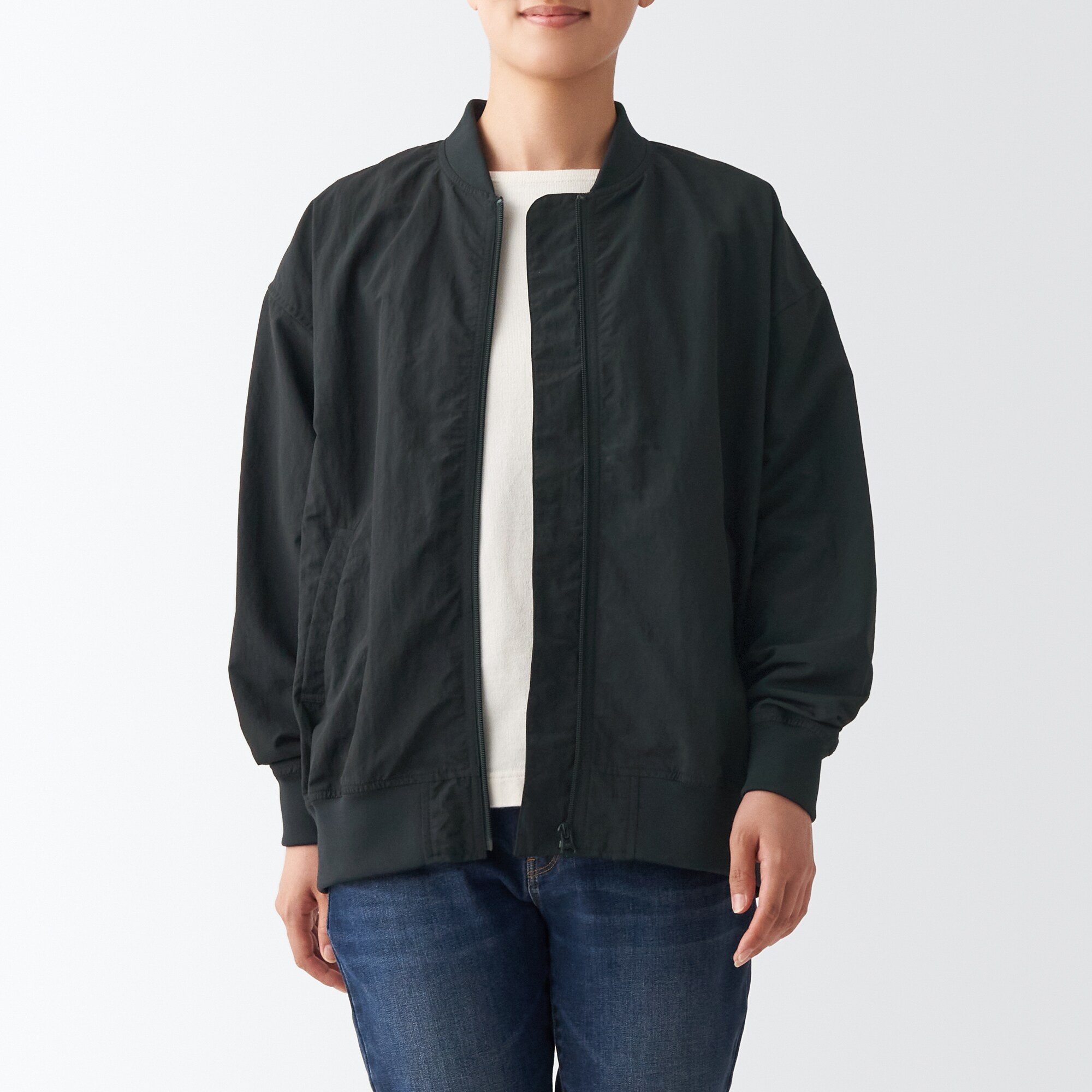 무인양품 일본 나일론 발수 여성 항공점퍼 재킷