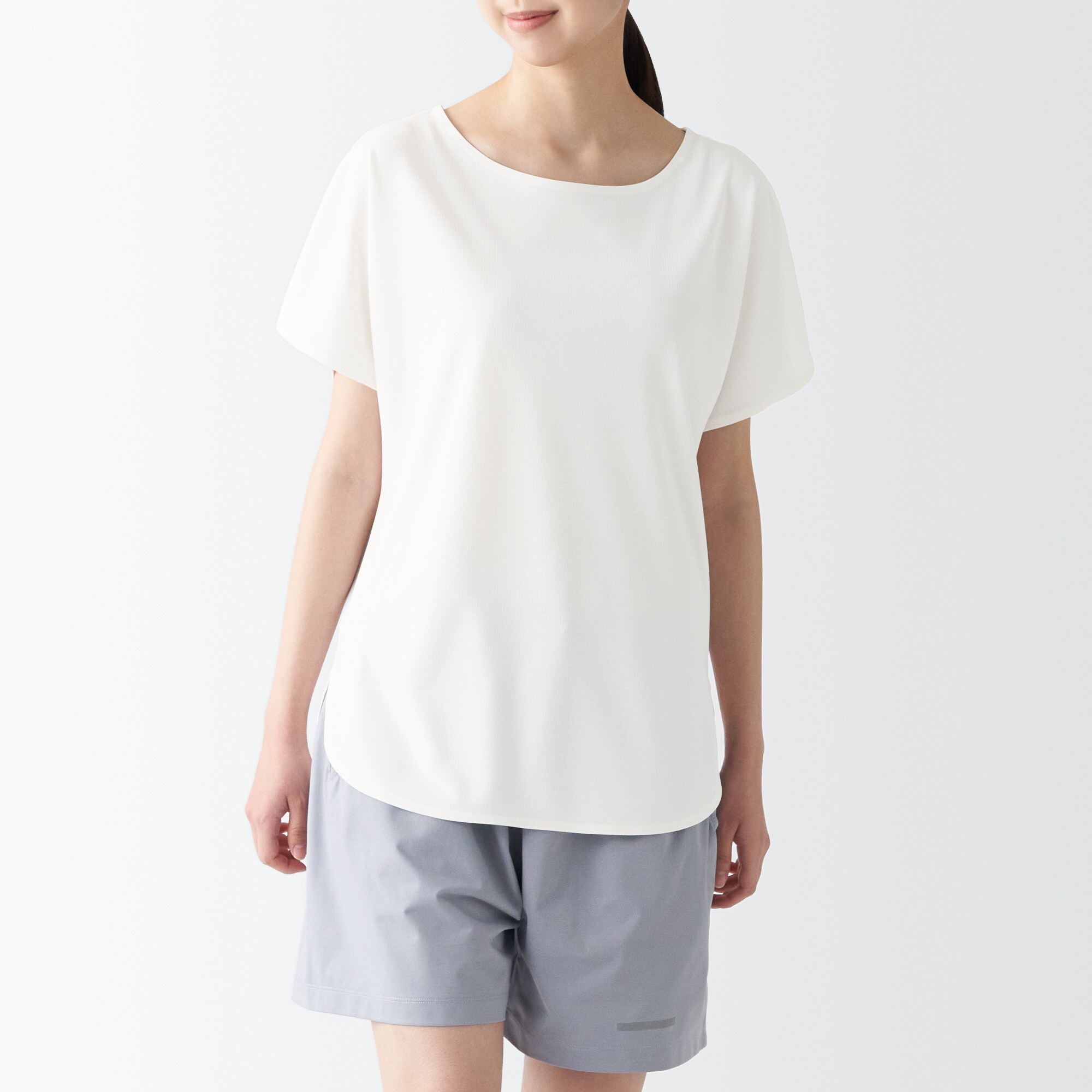 무인양품 일본 자외선 차단 보트넥 티셔츠