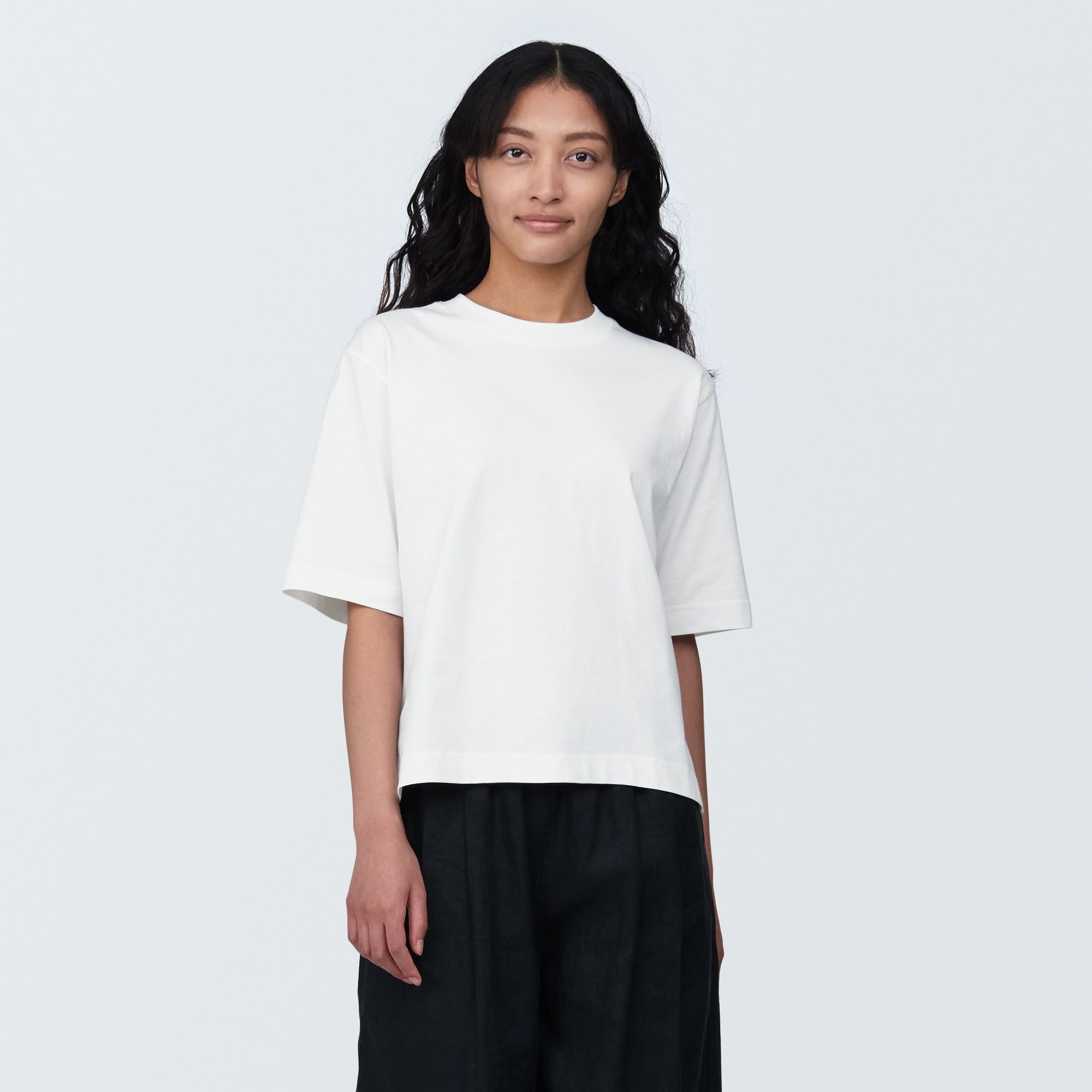 무인양품 일본 양느낌자외선 차단 와이드 반팔 티셔츠