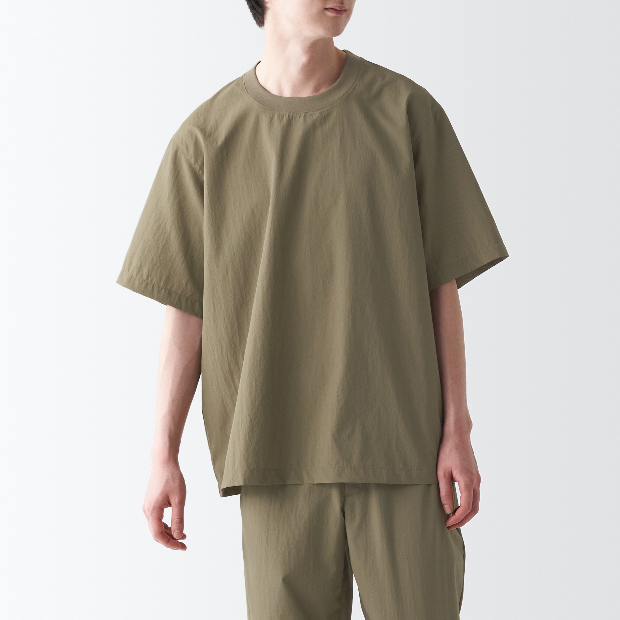 무인양품 일본 바람 통하는 스트레칭 반팔 티셔츠