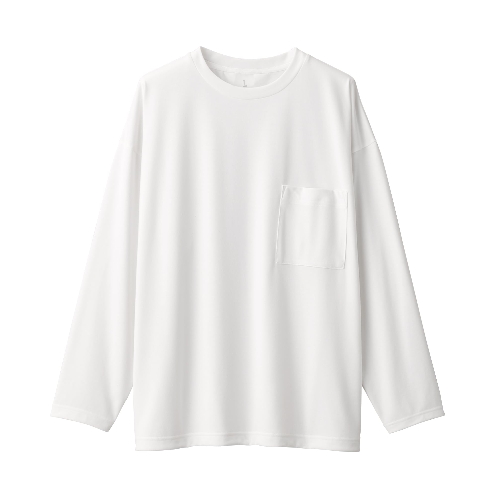 무인양품 일본 얼룩 잘 빠짐 속건 크루넥 긴소매 티셔츠