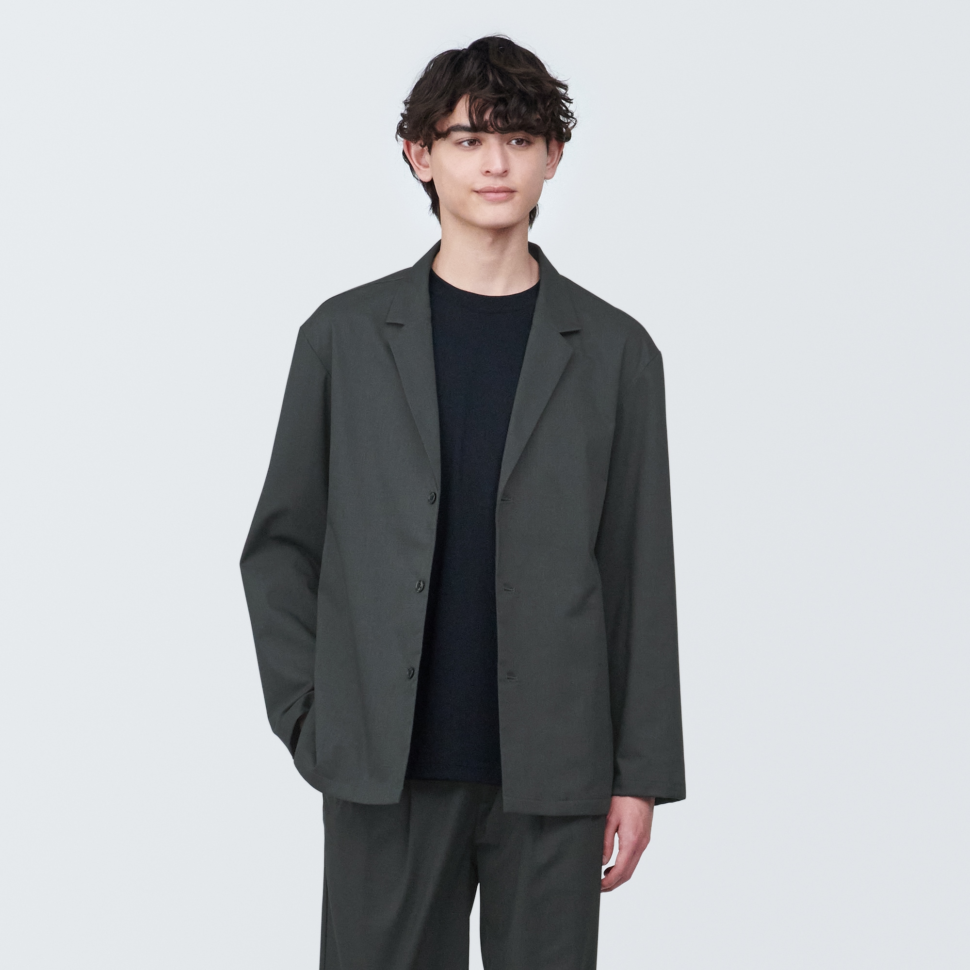 무인양품 일본 신사 주름 안생기는 셔츠 재킷
