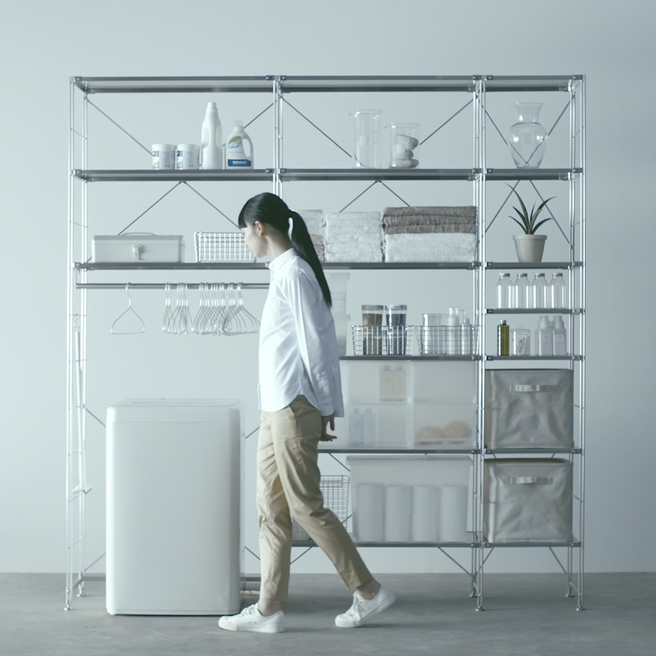 洗面で使う - Unit Shelf | Compact Life | 無印良品