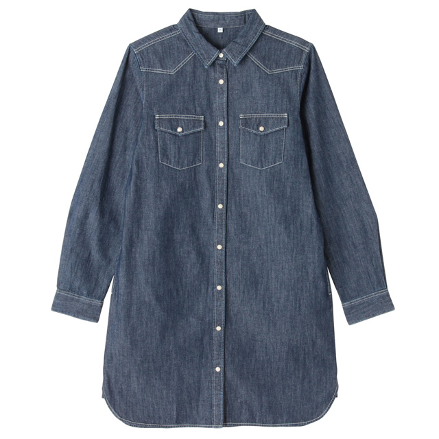 Women Denim Long Sleeves Dress