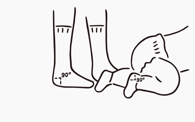 足なり直角靴下