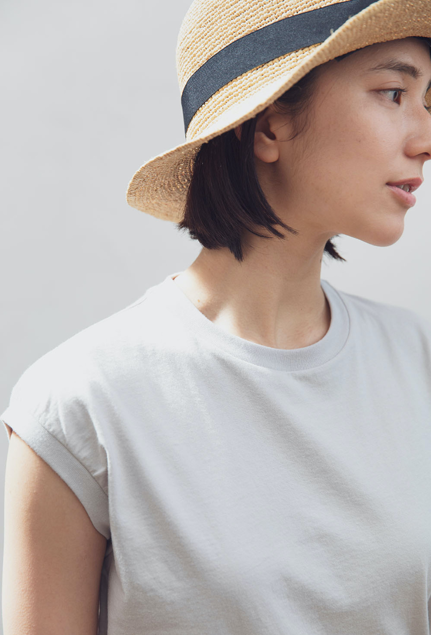 綿のtシャツ 太番手 天竺編み ムラ糸 フライス編みのtシャツ 無印良品