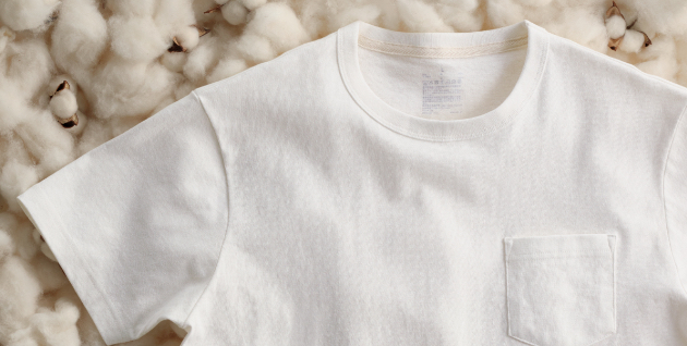 綿のtシャツ 太番手 天竺編み ムラ糸 フライス編みのtシャツ 無印良品