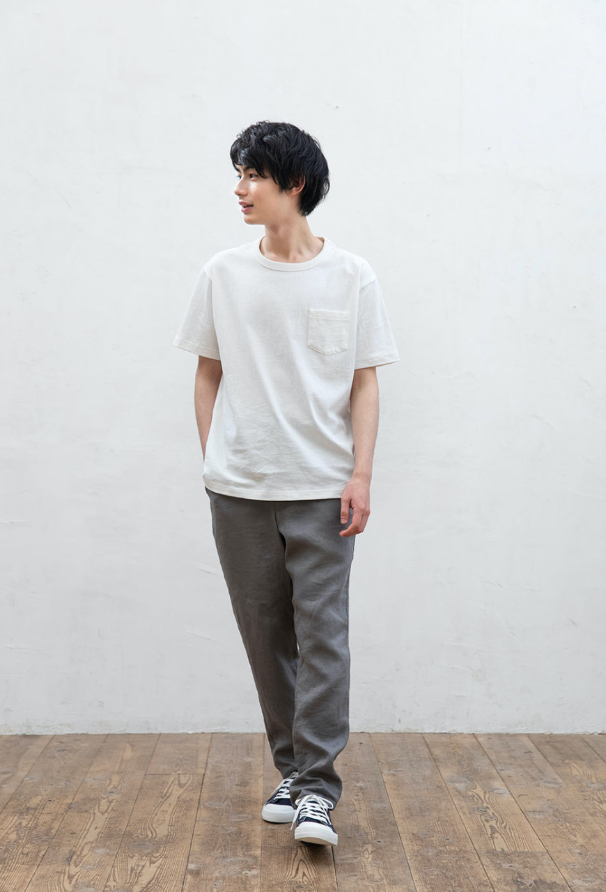 綿のtシャツ 太番手 天竺編み ムラ糸 フライス編みのtシャツ 無印良品