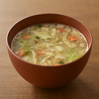 素材を生かした味噌汁　豚汁