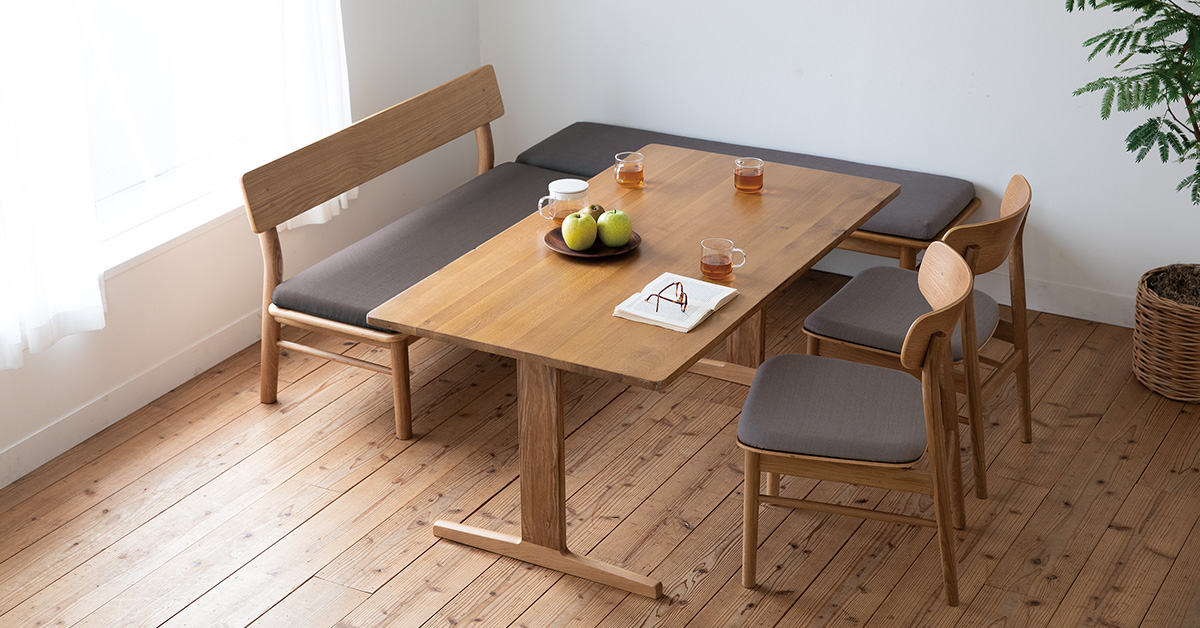無印良品 MUJI オーク材 ベンチ イス 木製テーブルシリーズ