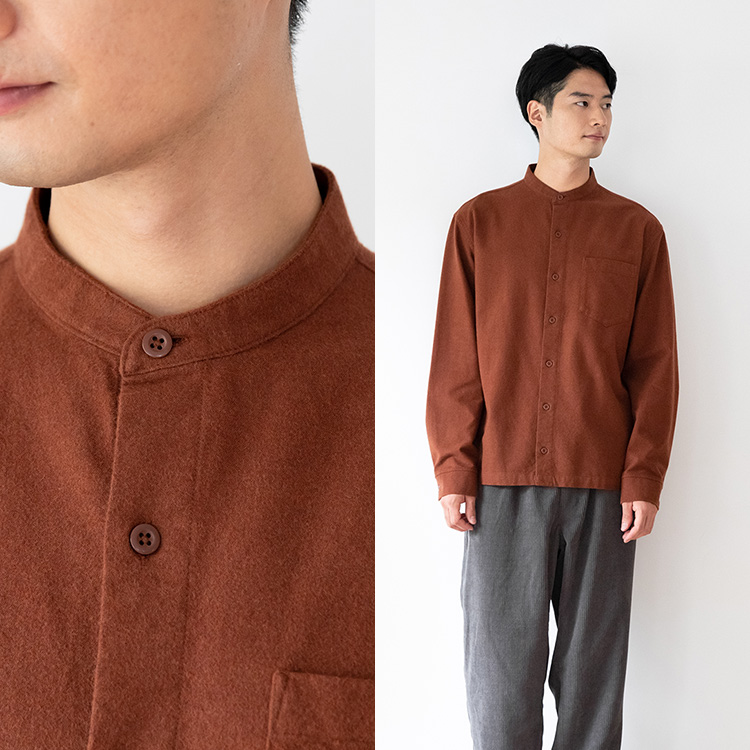 Check styling ideas for「Smooth Fleece Printed Mock Neck Long-Sleeve  T-Shirt、Flannel Easy Ankle Pants」