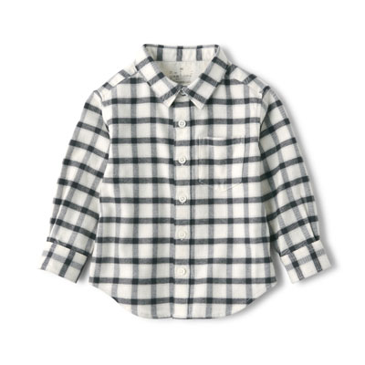 Children's Organic Cotton Flannel Long Sleeves Shirt