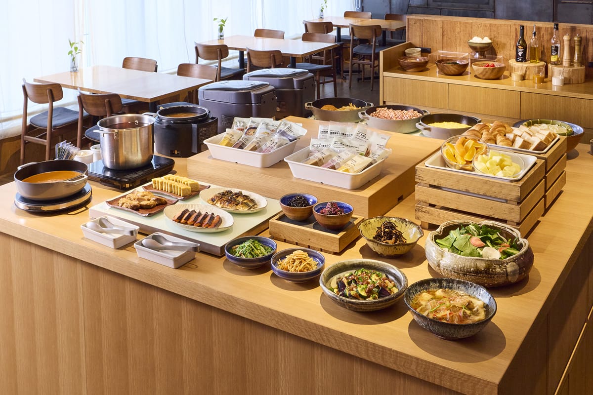 朝食ビュッフェの様子