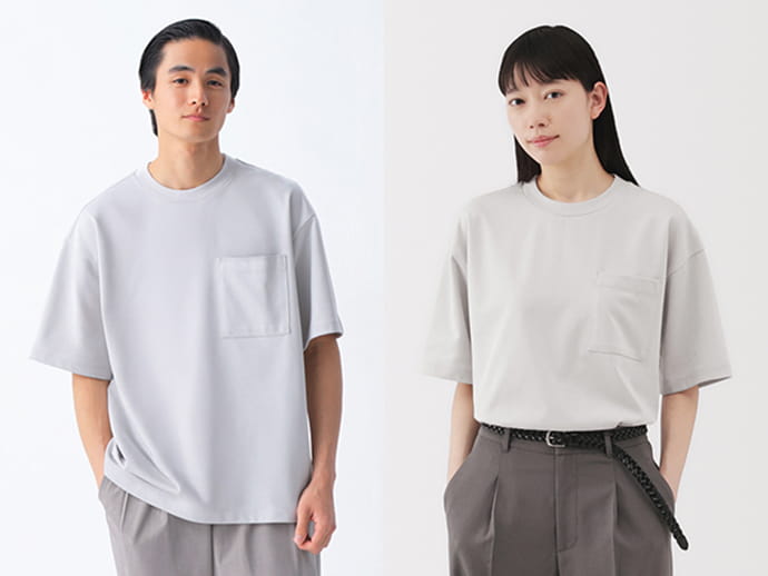 紳士 涼感UVカットワイド半袖Tシャツ