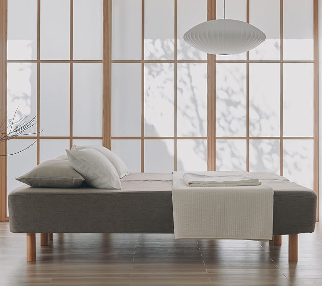 脚付マットレスを2つ連結してひとつのベッドとして使用しているイメージ3