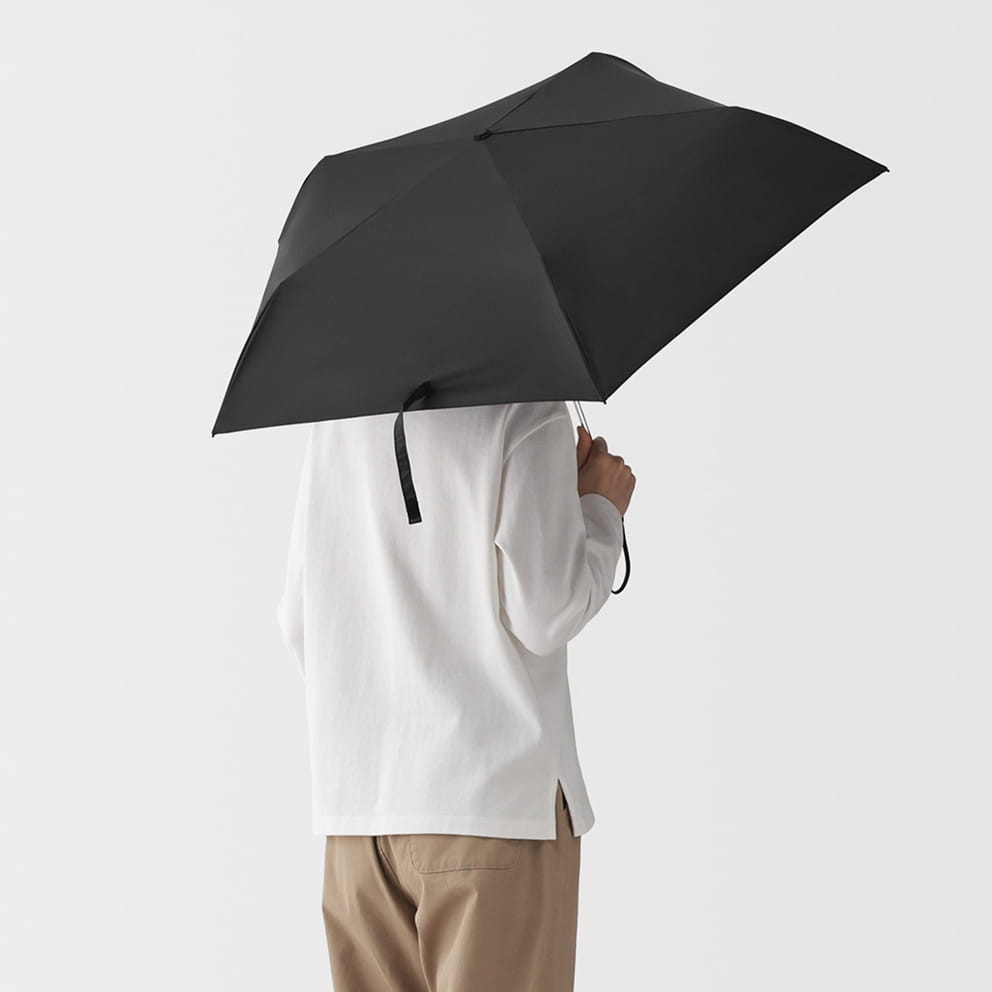 遮熱性のある　折りたたみ日傘の使用イメージ