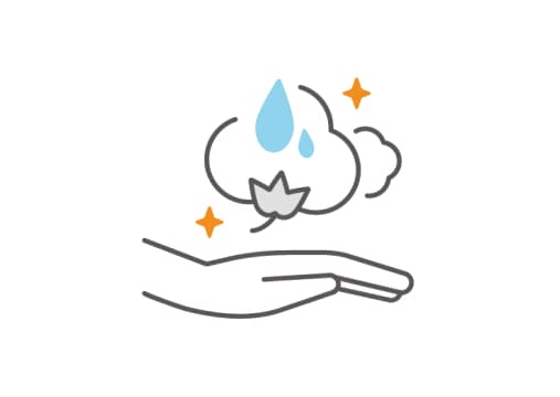 肌の乾燥をおさえる イラスト