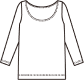 Uネック八分袖Tシャツ アイコン