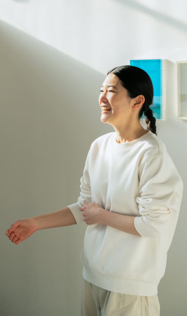 スウェットシャツの着用イメージ