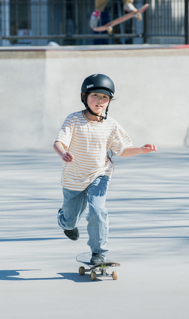 天竺編み半袖Tシャツ(ボーダー)の着用イメージ1