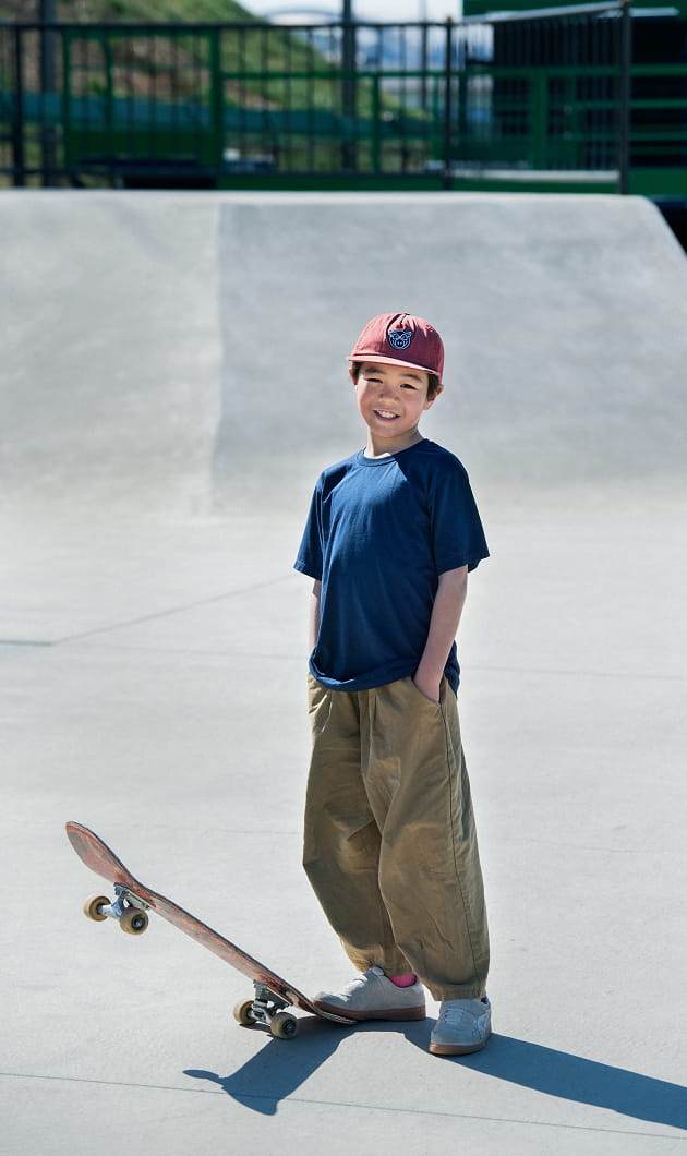 天竺編み半袖Tシャツの着用イメージ