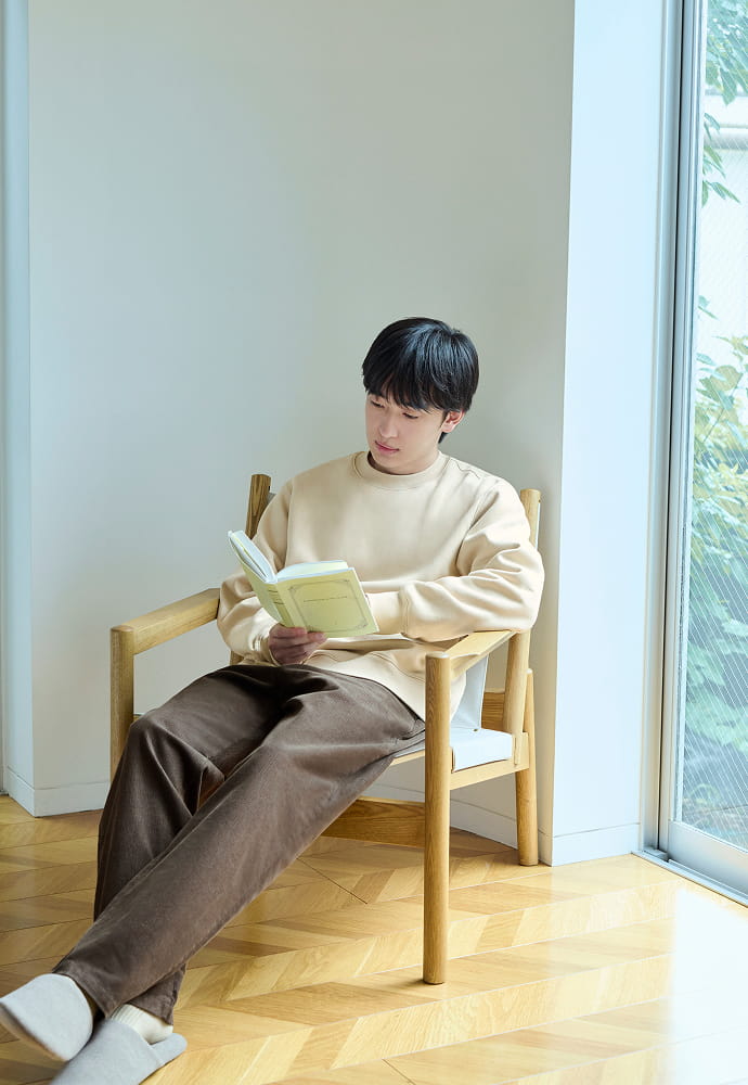 紳士　コーデュロイイージーパンツ 着用イメージ2