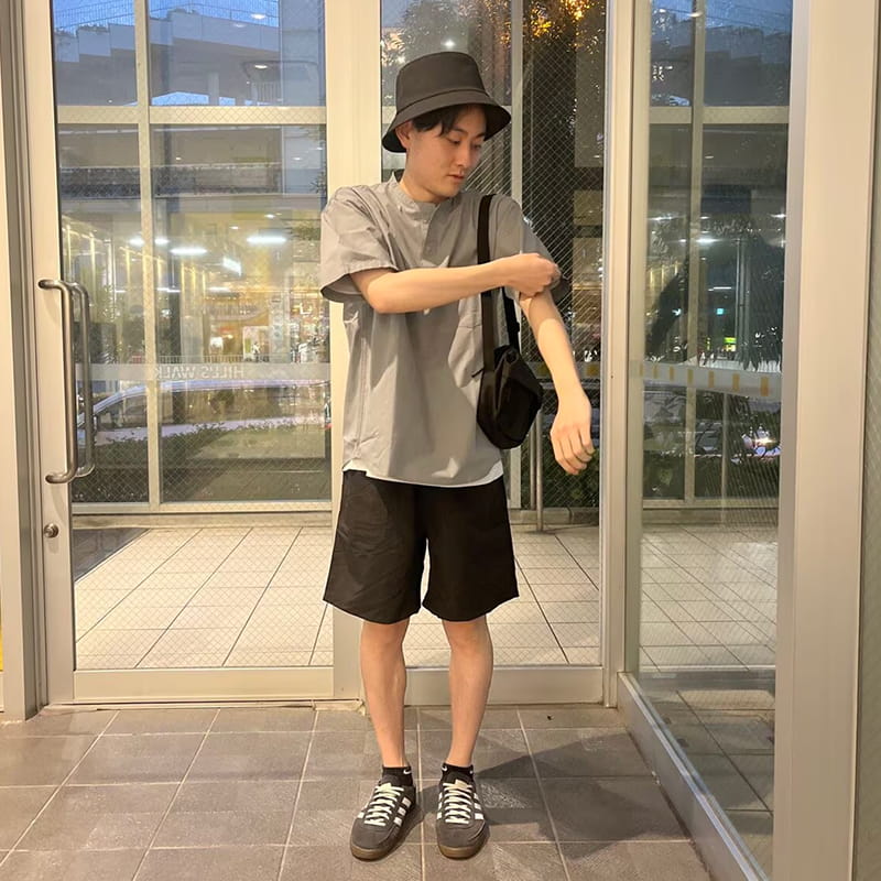紳士　撥水ナイロンポケッタブルショートパンツのスタッフスナップ3