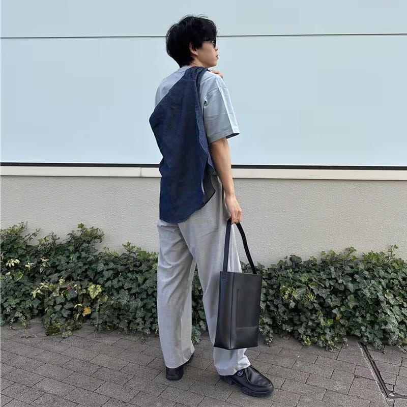 紳士　乾きやすいワンタックワイドパンツのスタッフスナップ4