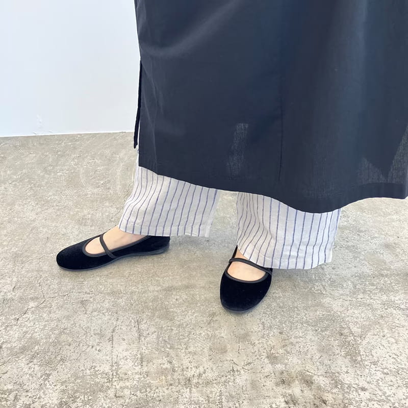 婦人　リネン　洗いざらしイージーワイドパンツのスタッフスナップ4