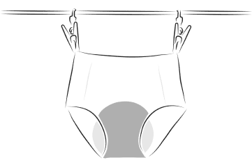 裏返しで乾きやすく