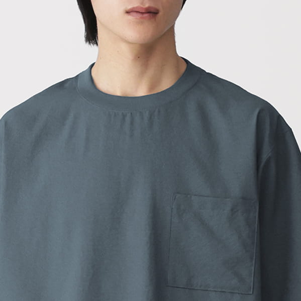 紳士　風を通す半袖布帛Ｔシャツの拡大イメージ