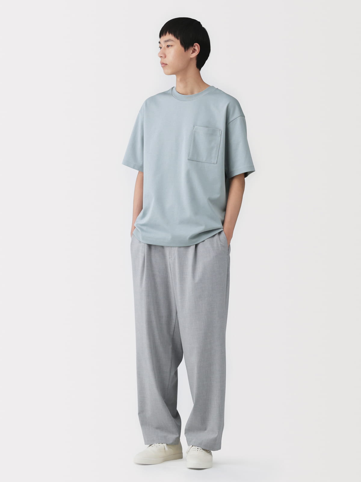 紳士　涼感ＵＶカットワイド半袖Ｔシャツの着用イメージ