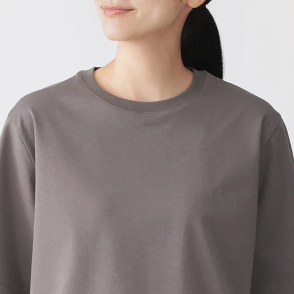 婦人　涼感ＵＶカットクルーネックワイド半袖Ｔシャツの拡大イメージ