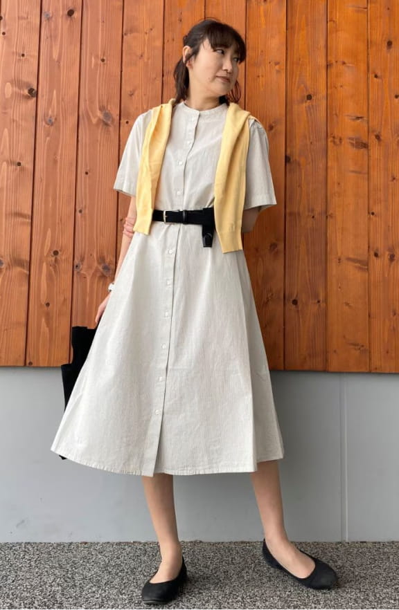 婦人　涼感　半袖シャツワンピースのイメージ