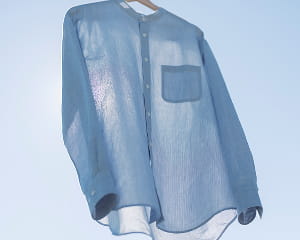 衣服に加工されたヘンプ・リネンの画像