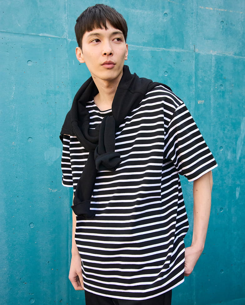 紳士　ストレッチチノスリムパンツの着用イメージ2