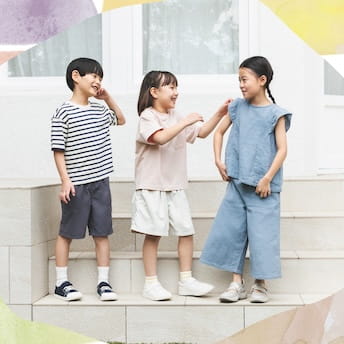 肌ごこちを想った夏服 こどものためのこども服のイメージ画像