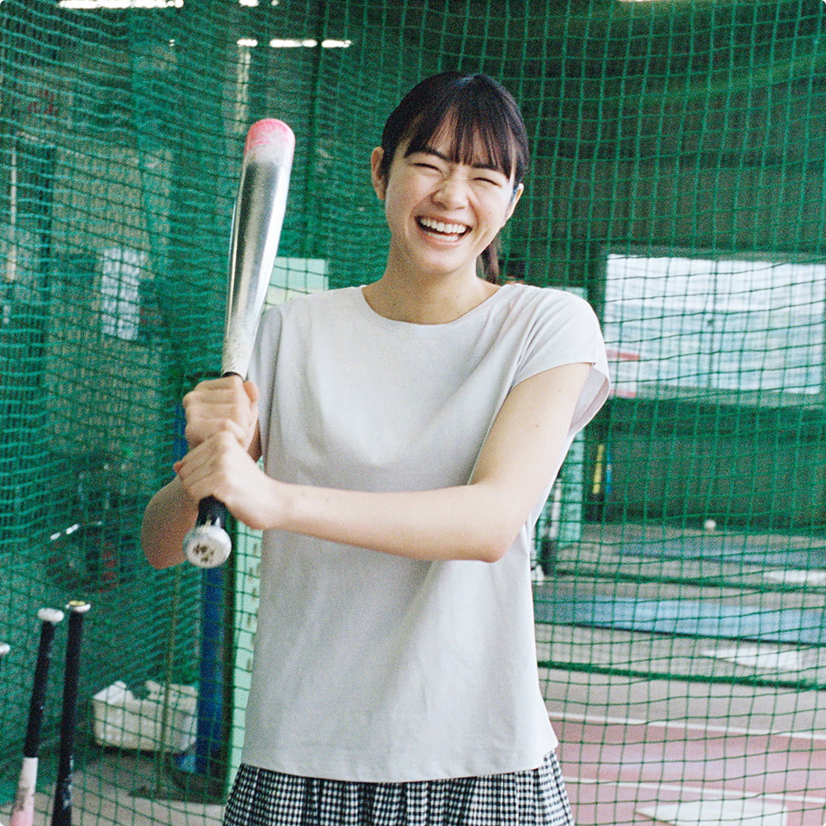 婦人　天竺編みフレンチスリーブＴシャツのモデル画像