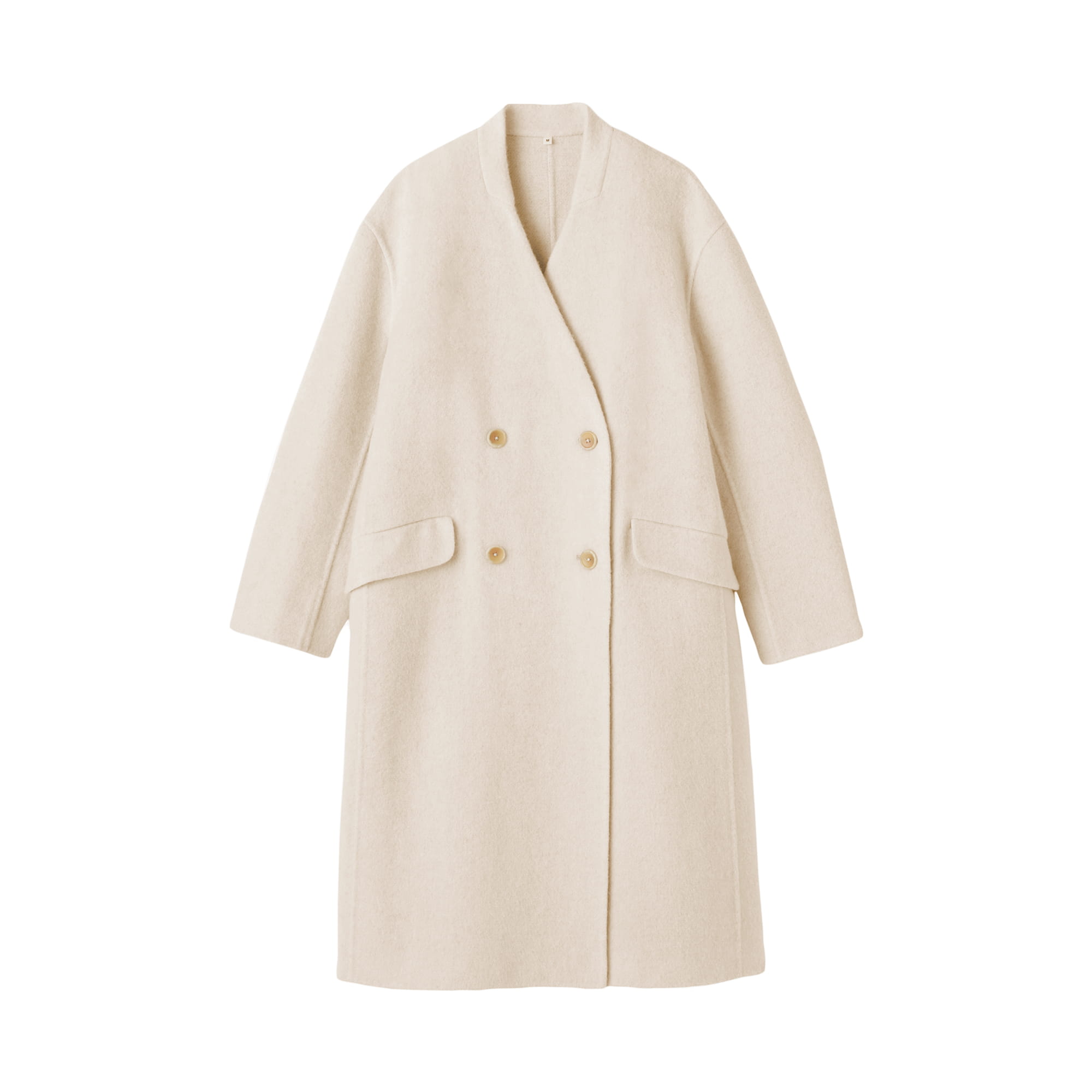 MUJI Labo ムジラボ ノーカラーコートS~M ベージュ 撥水ナイロン MUJI Labo(ムジラボ)|無印良品