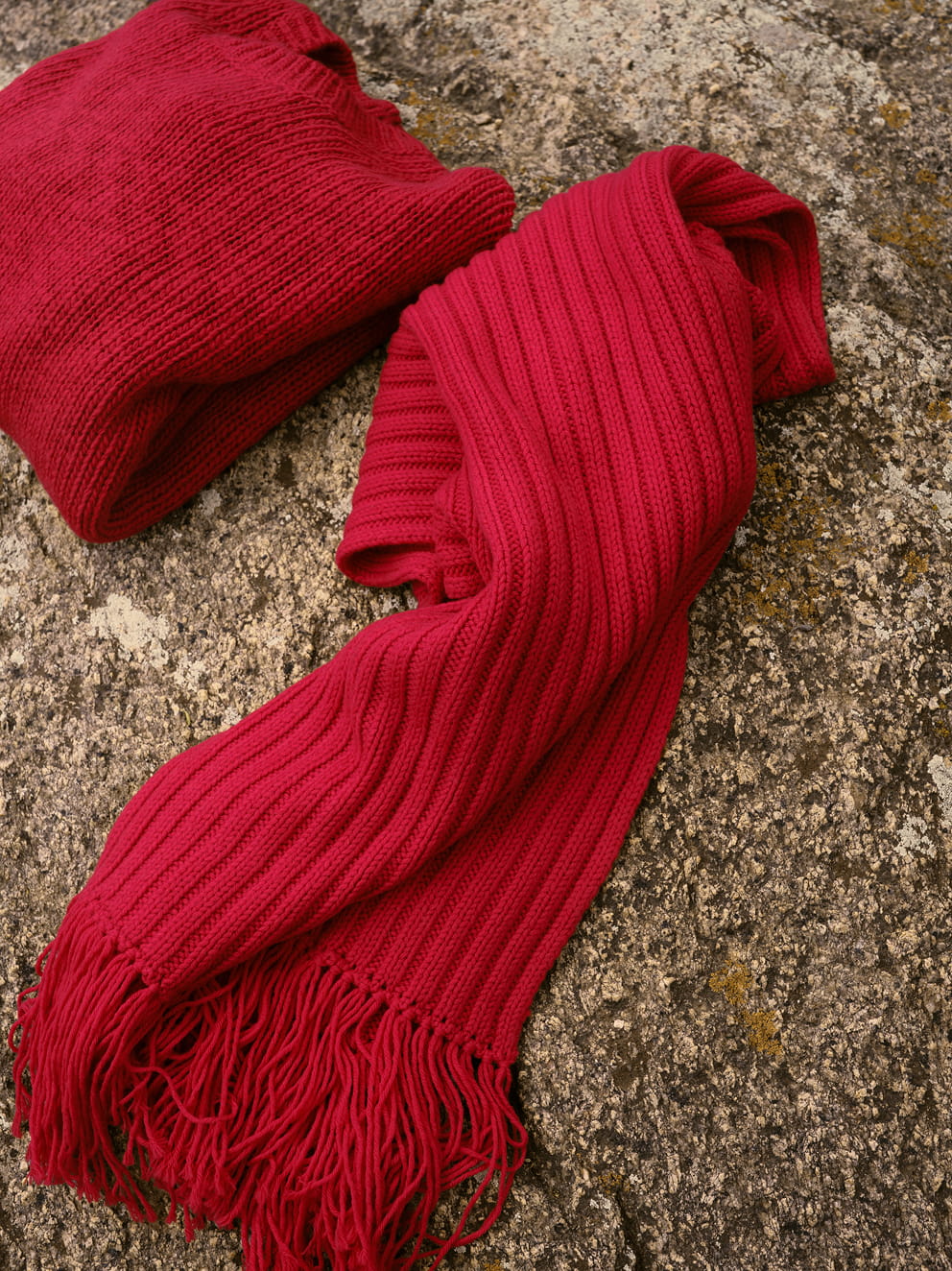 メリノウールローゲージクルーネックセーター・ストールのイメージ