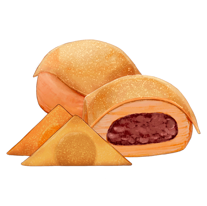 生八ツ橋バウムのイラスト